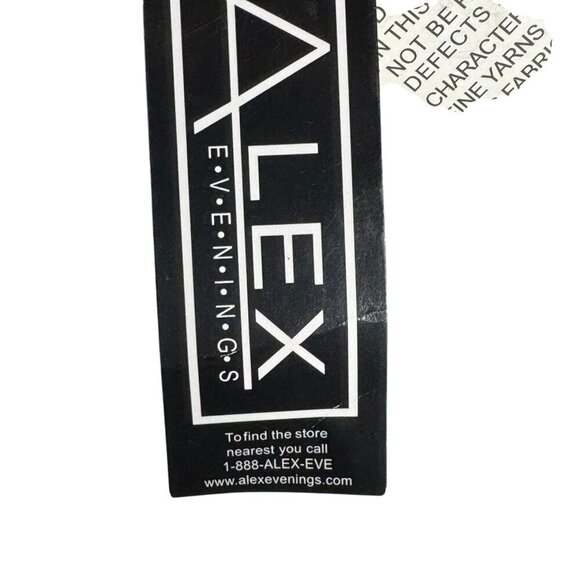 Alex Evenings Navy Blue Sequin Floral Top  3/4 Sleeves Size Small NWT - Picture 8 of 10